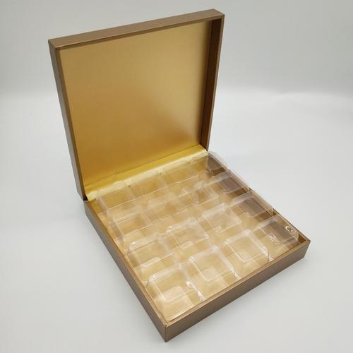 东莞食品包装礼品盒厂 巧克力盒子 定制高档金色吸塑首饰珠宝木盒